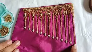 Simple And Unique Aariwork Blouse Sleeve Design|Embroidery Design|Maggamwork|Blouse Design|Blouse