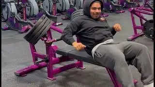 Planet Fitness got free weights! but ended up on this machine press, 😂 Team I Can! Can You? 
