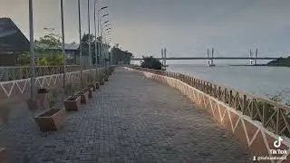 Morning walk at the Davao River Esplanade.