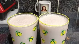 Delicious smoothie with cherry yoghurt and apple.