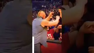 Brock Lesnar breaks Character and gives his hat to a baby wwe fan. #wwe #brocklesnar #wweshorts