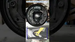 car hand break working animation