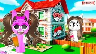 VIRAMOS A PINKI E WENDA NO BROOKHAVEN E FIZEMOS ARTE!! ROBLOX