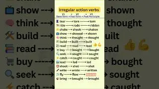 Irregular verbs📕🔥 in English #english #irregularverbs #learnenglish #viralshorts