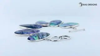 Sterling Silver Bracelet With Abalone Shell AB-1078-AB