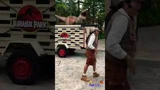 Velociraptor Encounter at Jurassic Park Universal Studio Singapore | AmitielsTV