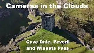 Winnats Pass, Cave Dale and Peveril Castle in Castleton, Peak District.