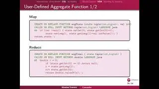 Cassandra 6   UDA   MapReduce