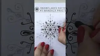 Christmas Special-Snowflakes Mandala practice sheets | Get on Etsy or Patreon #shorts #christmas