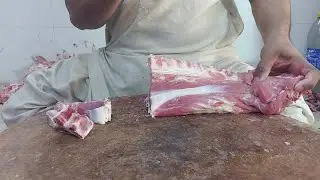 Incredible mutton cutting skills waqas qureshi best meat shop Pakistan