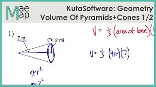 KutaSoftware: Geometry- Volume Of Pyramids And Cones Part 1