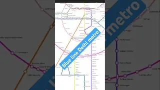Delhi Metro Blue line route Dwarka to Noida #metro #blueline #shorts