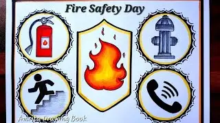 Fire Safety Drawing | Fire Prevention Week Poster Drawing | Safety Drawing | Fire Safe India Poster