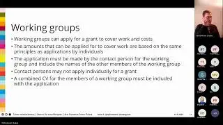 Info for Applicants: Regional Grants and Artist Grants 13.3.2025