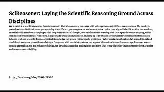 SciReasoner: Laying the Scientific Reasoning Ground Across Disciplines