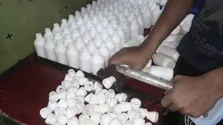 Manual Round bottle neck cutting device for accurate height.