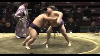 Tochihiryu vs Akiseyama Day 15 Sumo Hatsu Basho January 2014