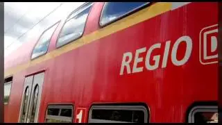 Doppelstockzug mit BR.143 von außen und innen