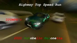 Top Speed Highway Run at Sunset - 2021 Autobello Baionetta V10 POV Drive (BeamNG VR)