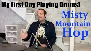 My First Day Playing Drums, a Dream from 8 Years Old : Misty Mountain Hop by Led Zeppelin!