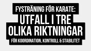 Fystr&auml;ning f&ouml;r karate: Utfall i tre olika riktningar