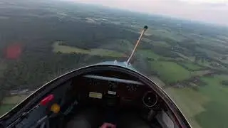 Flying an oldtimer through sunset - Schleicher Ka7