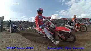 FAIR PLAY in Motocross (A. Rodriguez helps T.K. Olsen), MXGP in Assen