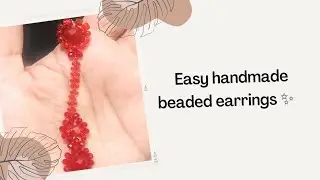 Easy handmade beaded earrings ✨ 👌🏻#beadedearrings #handmadejewellery #handmadeearrings #nkjewellery