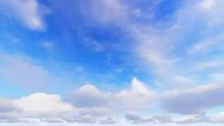 ( CGI 4k Stock Footage ) Heavenly White Clouds With Blue Sky Time Lapse Seamless Loop