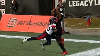Geno Lewis tiptoes in the end zone! | CFL