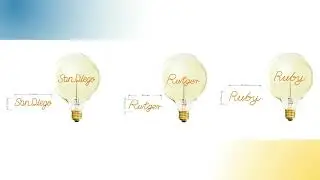 Custom Name Light Bulb &ndash; Single-Line Filament Design