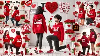 Happy Rose day AI Photo Editing| Rose day Wala AI Photo kaise banaye| Bing image creator