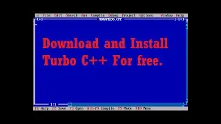 How to Download and Install Turbo C++ on windows 7, 8, 10 for free.