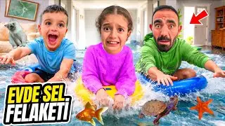 POYRAZ MUSLUĞU AÇIK BIRAKTI EVİMİZİ SU BASTI!!ELİF UYKUDA SEL FELAKETİ!!
