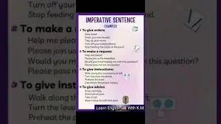What is an imperative sentence?|#EnglishGrammeer#GrammerShorts#ViralGrammer