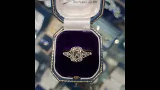 #GP034 Large Georgian diamond solitaire mounted in gold and silver