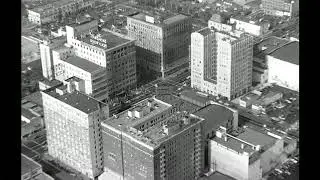 Aerial view of Hollywood 1940s