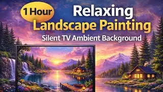1 Hour Relaxing Landscape Painting | Silent TV Ambient Background