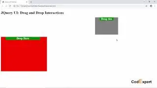 04 Draggable and Droppable Interactions in JQuery UI in Urdu/Hindi