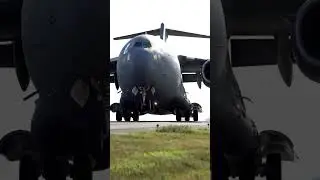 USAF Cargo Plane Epic Landing Scene #usaf #cargo #takeoff
