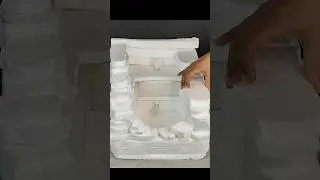 Beautiful home made waterfall fountain, very light weight #waterfall #diy #waterfallfountain