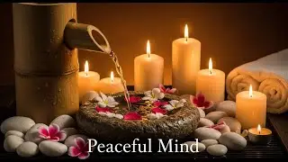 Soothing Zen Candle Serenity Bamboo Fountain and Water Flow for Deep Meditation Sleep and Balance