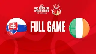 Slovakia v Ireland | Full Basketball Game | FIBA U20 European Championship 2023 - Division B