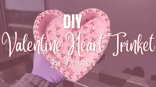 DIY Valentine Heart Trinket Dish 🍒 | Air-Dry Clay Valentine Gift Idea