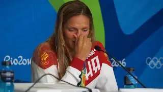Юлия Ефимова говорит о своей медали Рио-2016 на английском