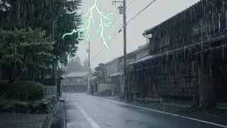 Deep Sleep Rain Sounds 🌧️ Heavy Rain & Distant Thunder at Night