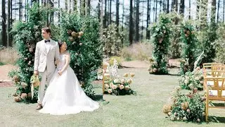 Behind the Scenes: Designing a Garden Style Wedding Ceremony Flower Arch with Wild Flora
