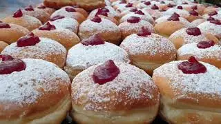 Hanukkah sufganiyot traditional jewish doughnuts