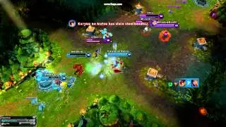 League of legends Ziggs triple kill snowball in your face