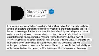 Fable Meaning In English